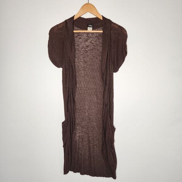 🌻3 for $18 Brown Long Open Cardigan Sweater - Picture 1 of 5